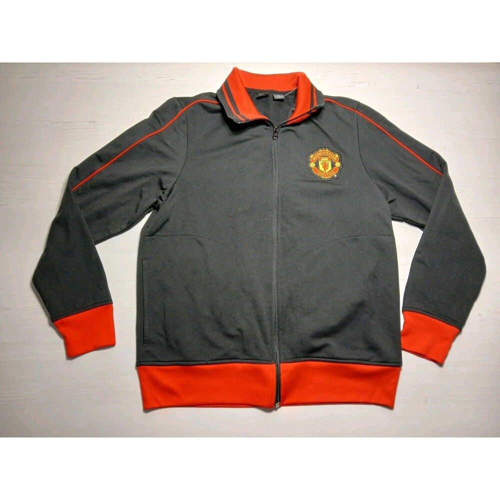 Manchester United Long Sleeve Polo Zip Mens Medium Official Soccer UK Blokecore